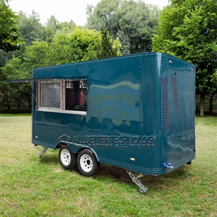 Factory Price New Hamburger Carts Street Kiosk Caravan Trailer Fast Food Trailer Mini Food Cart For Sale