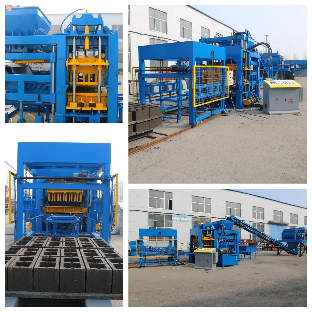 Kaidong QT12-15 Germany design CE standard full automatic block maker cement paving stock block brick making machinery price