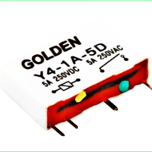 Сигнальное реле 5v 4 Пина 0,12 w HF 49F небольшого реле 5A/250VAC Золотой реле Y4-1A-5D