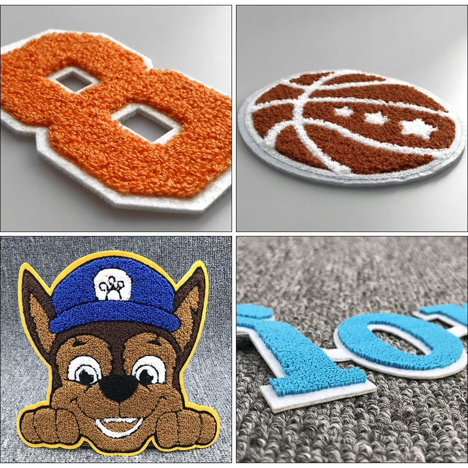 Custom Brand 3D Embossed LOGO Embroidery Patch Iron on Sew on Clothing Key Chain Towel/ Sequin Embroidery Label