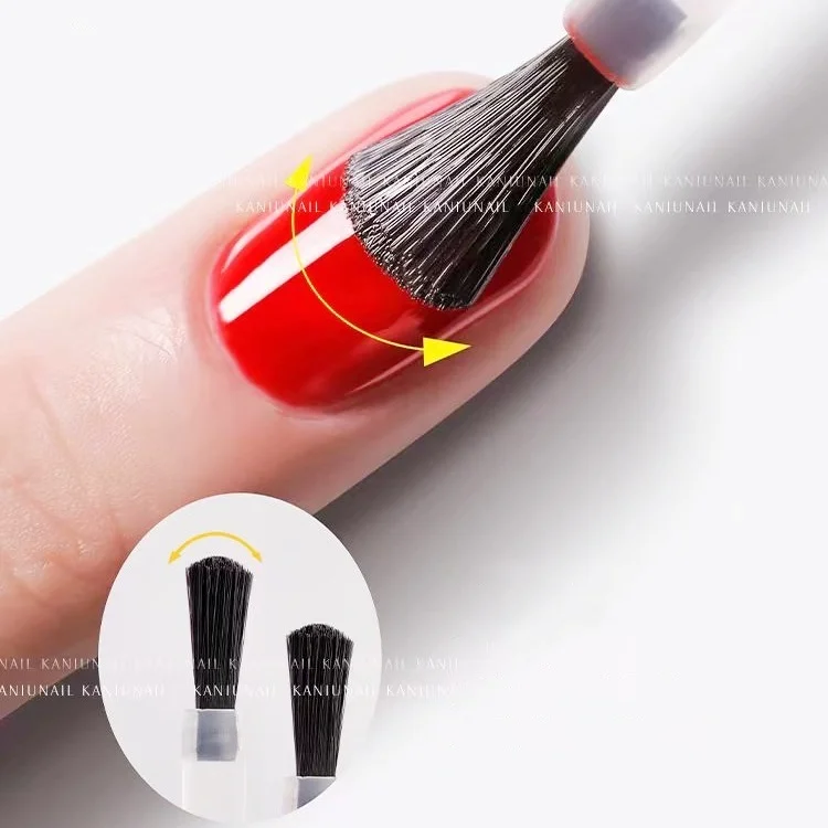 Recyclable Wholesale Empty 10ml 12ml 15ml Clear Amber Matte Black Glass UV  Gel Nail Polish Bottle 10ML with Brush