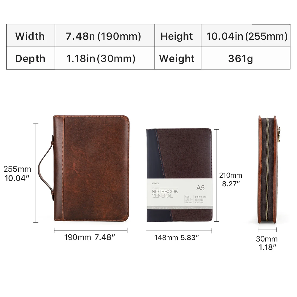 Custom A5 Genuine Leather Notebook Cover Protector Bag Embossed LOGO Journal Cover Sleeve Travel Office Supplies