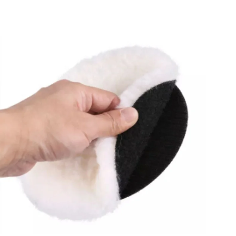 2/3/4/5/6/7inch Wool Polishing Pads Buffing Pads with Hook & Loop Drill Adapter For Car Polisher Polishing and Buffing