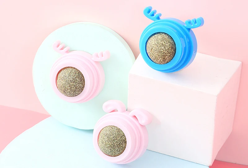 Multifunctional Rotating Molar Teeth Cleaning Cat Mint Catnip Ball Catnip Ball Toys avocado catnip Ball