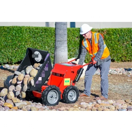 KONSTANT 300kg Electric Battery Mini Dumper with 4WD Chain Drive  Power Buggy Barrow for Concrete Mining Construction and Farm U