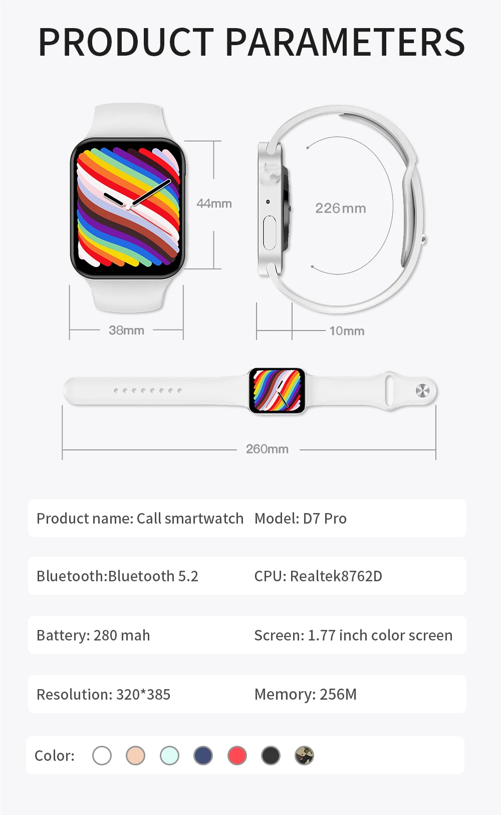 Smartwatch 2022 reloj inteligente smart watch series 7 GPS position fitness band watch 7 pro iwo smartwatch d7 pro