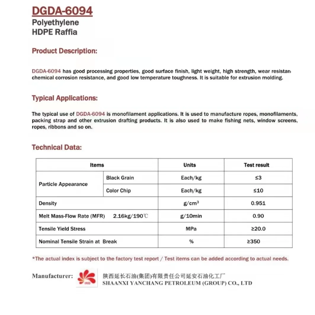 FACTORY PRICE POLYPROPYLENE HDPE GRANULES 7750/6094 HDPE YARN Scrap MFR 1