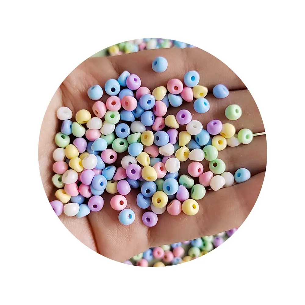 2024  new style 4mm mixed color round acrylic beads for making diy toy jewelry decoration