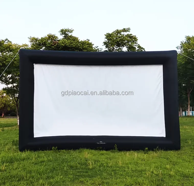 Inflatable rear projection screen for Sale TV projector Outdoor Theater cinema Commercial Large Black blow up movie screen