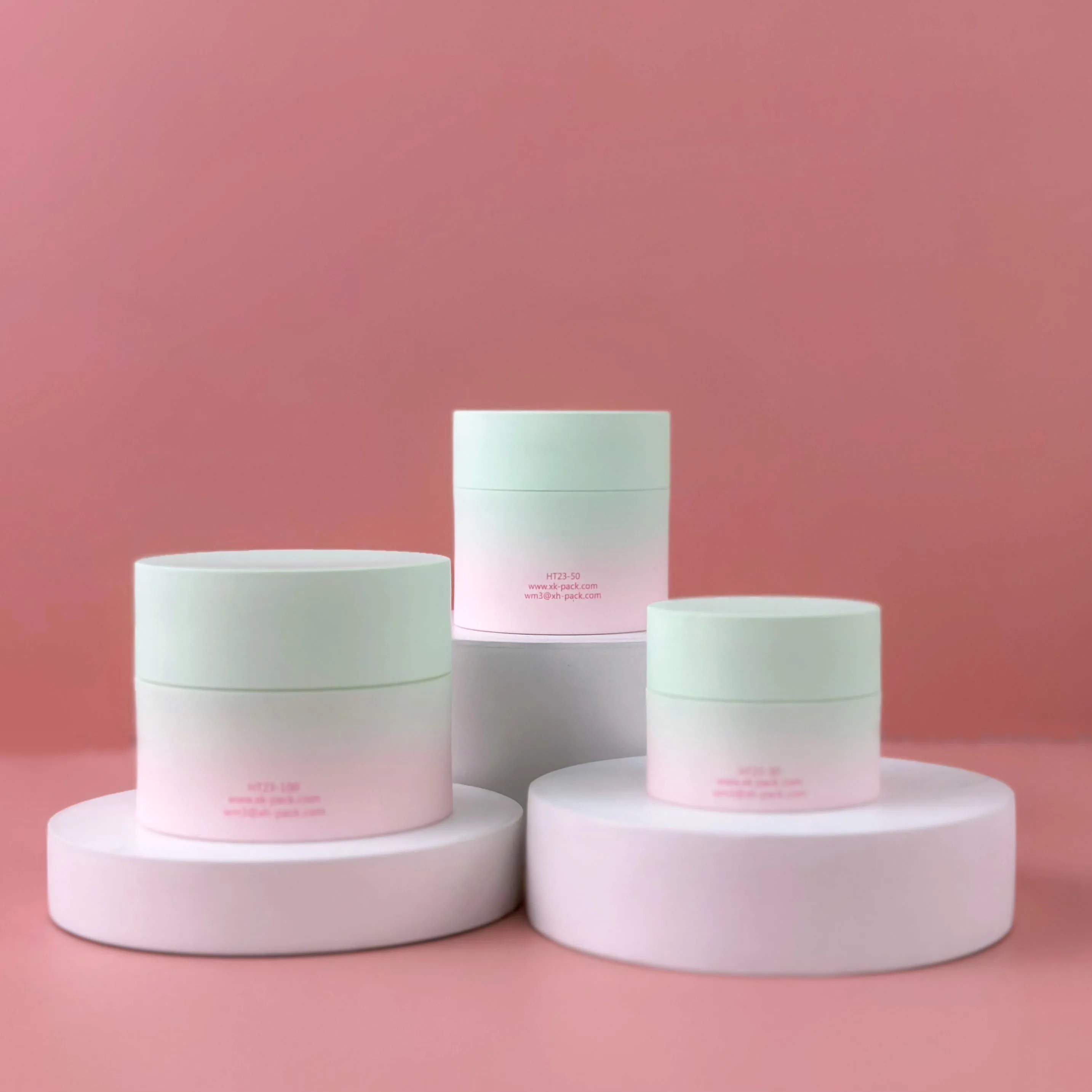 New Design Eco-friendly 50g 30g PP Refillable Cream Jar With Replacement Inner Jar For Skin Care Cream