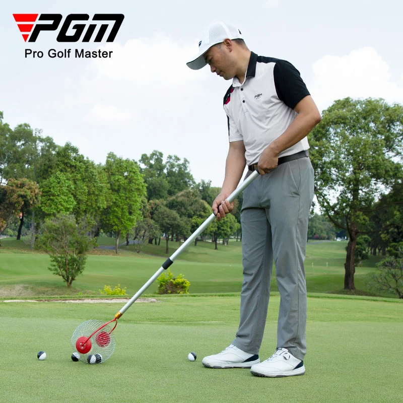 PGM JQQ006 golf range ball picker retractable 3-section roller pick-up cage Golf ball picker