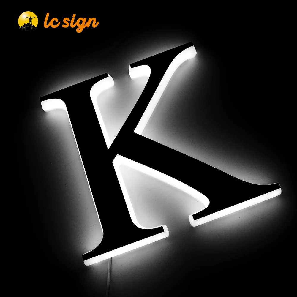 Custom front lit electronic sign car logo or invitation led letters for sign company names