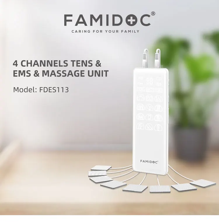 Easy-operate Physiotherapy Equipment Tens Transcutaneous Electrical Tens Machine Electrodes Unit Electric body massager