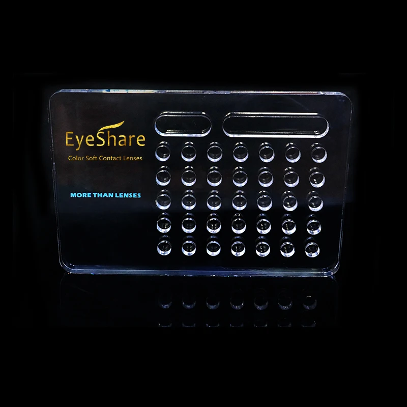 Фабрика Eyeshare оптические Бесплатные контактные линзы дисплей доска магазина примерка на поднос для воды реквизит акриловые цветные контактные линзы для хранения