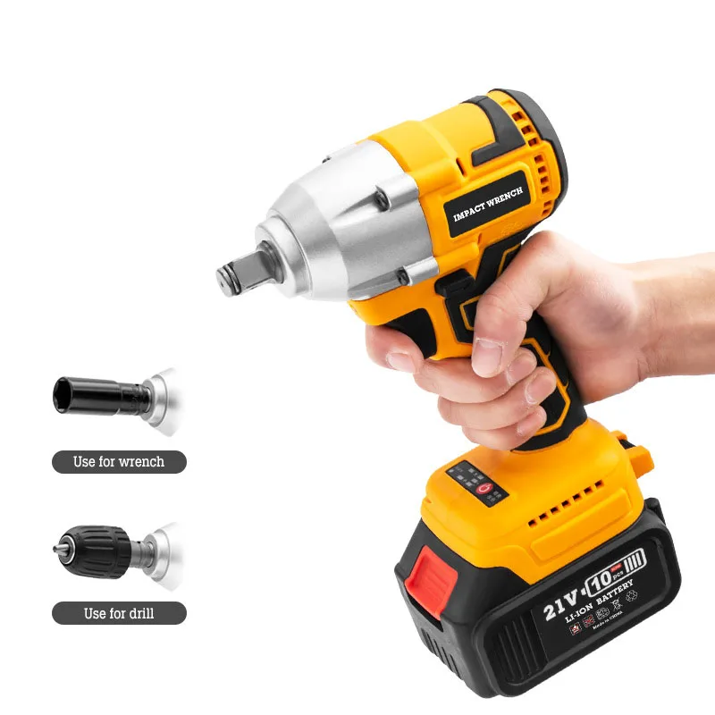 Cordless Electric Impact Cordless Ratchet  21v Brushless Wrench  4.0Ah Lithium Battery Powerful Impact Wrench Driver Gun Set