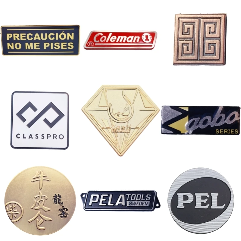 High Quality Metal Nameplate Vintage Plate Inspire Design Custom Logo Tags Brass Zinc Alloy Aluminum Jewelry Metal Nameplate
