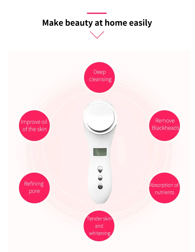 Face Lifting Vibration Red Blue LED Light Therapy Facial Skin Products Anti Aging Skin Rejuvenation Tightening Beauty Device