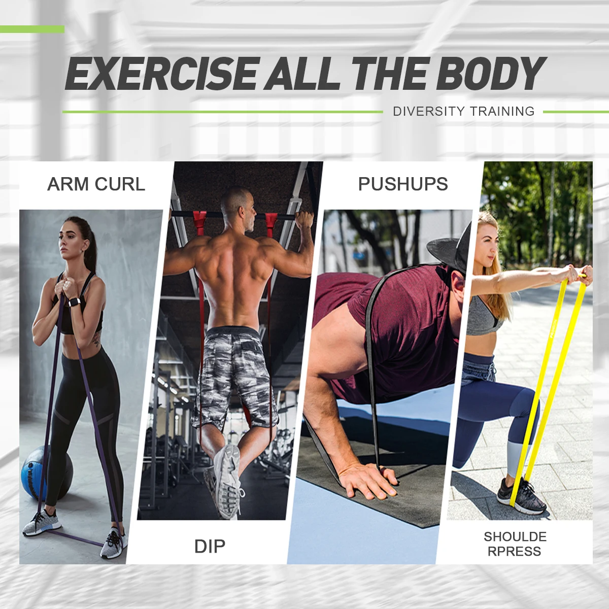 Custom Logo Gym Workout Natural Latex Tpe Rubber Elastic Fitness Resistance Loop Bands Set