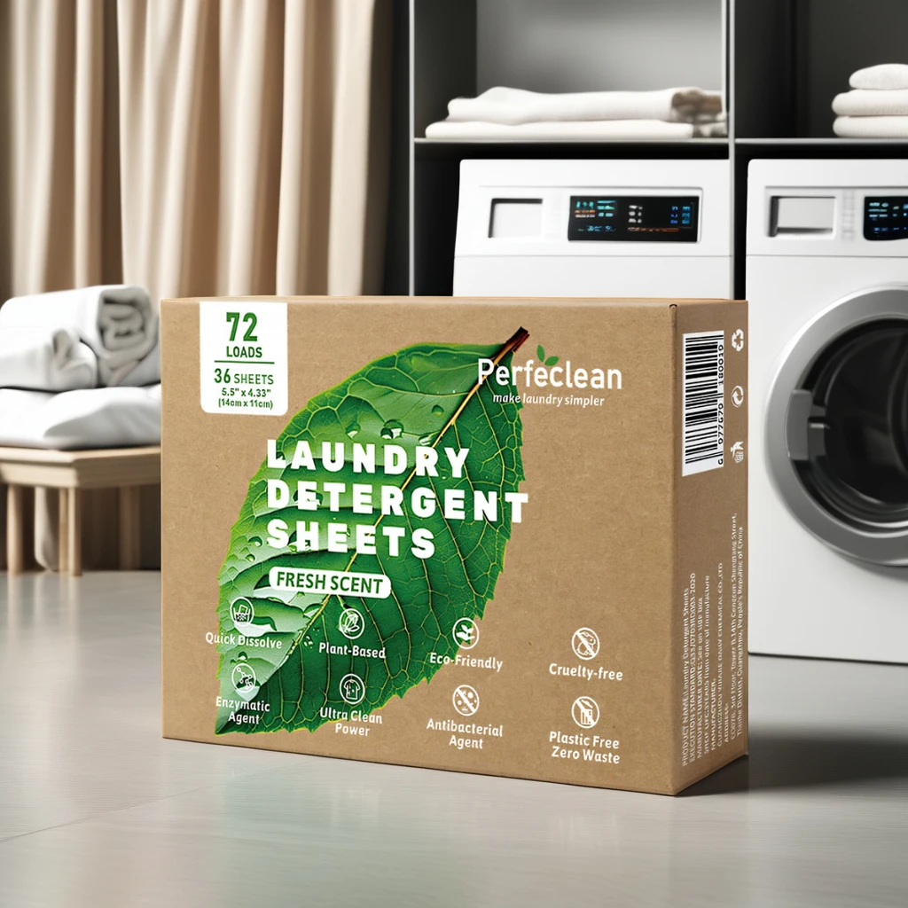 New Tech Laundry Detergent Sheets Super Concentrated Solid Biodegradable Formula Eco Friendly Laundry Strips