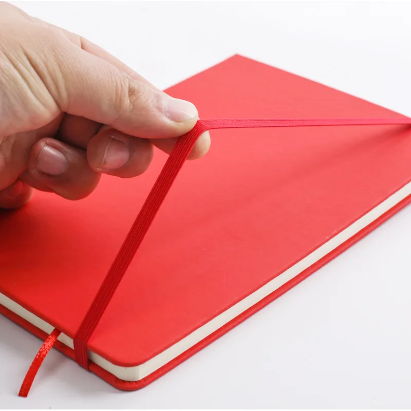 High Quality Custom Logo PU Leather Note book A5 A6  Budget Business School Office Diary Journal Notebook with Elastic Band