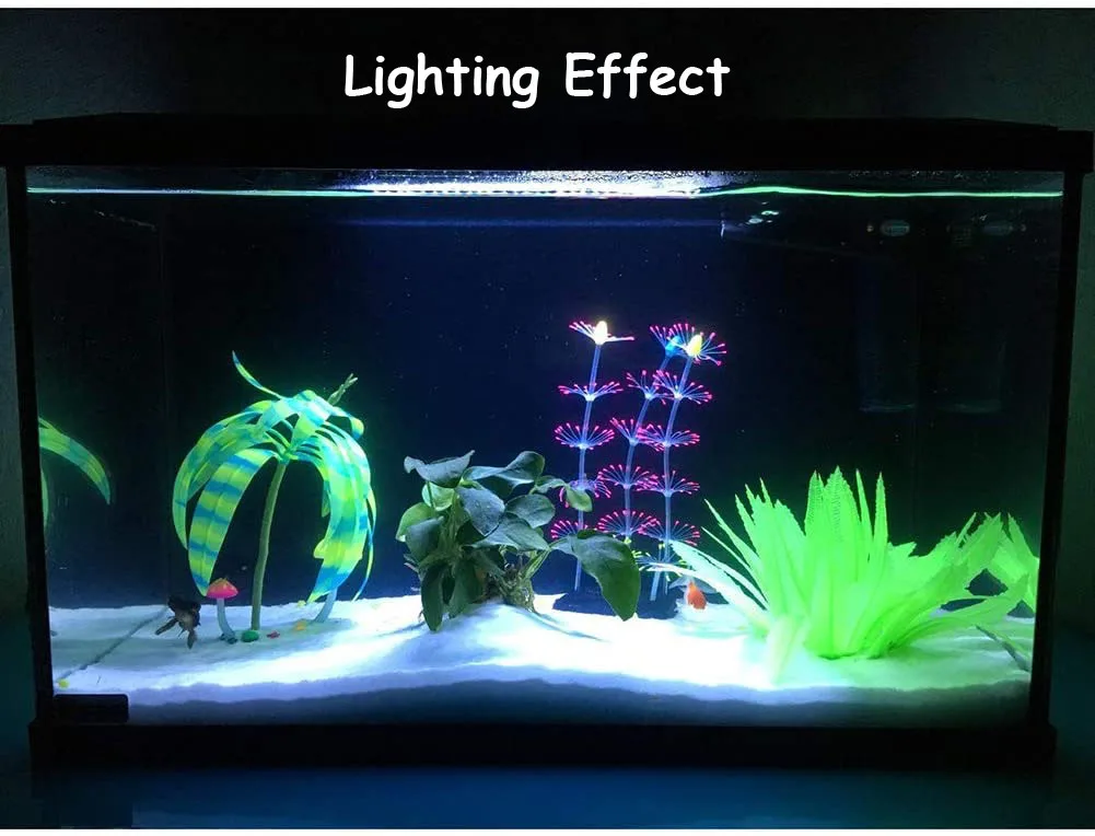 19-112CM WRGB Fish Tank Light Underwater Diving Lamp Aquarium Decorations LED Colorful Lights for Freshwater With Acrylic shell