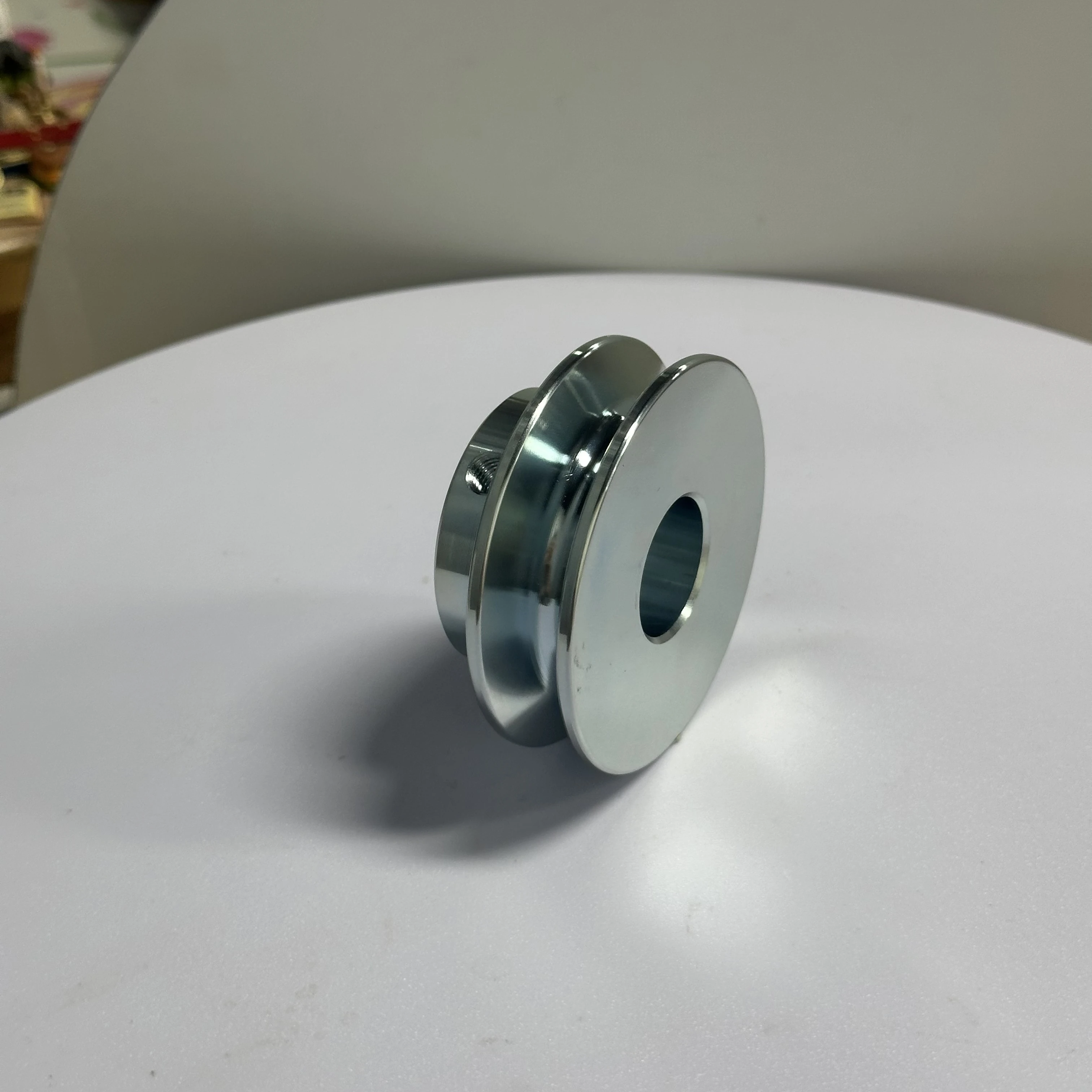 OEM/ODM Heavy Load High Quality Wear-resistant C45 Steel Zinc Plated Timing Belt Pulley without Teeth