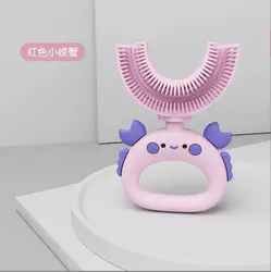 2-12 years old Kid U-Shaped Toothbrush Baby Soft Silicone  Manual Training Toothbrush Infant 360 Oral Teeth Cleaner