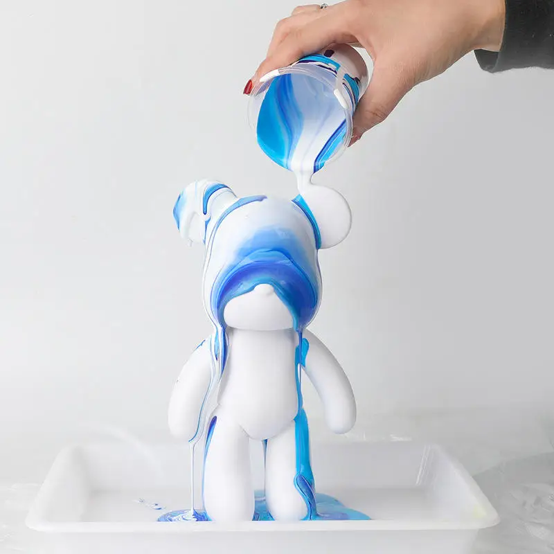 High Quality Fluid Bear White Embryo Pigment Set DIY Acrylic Paint Toys Handmade