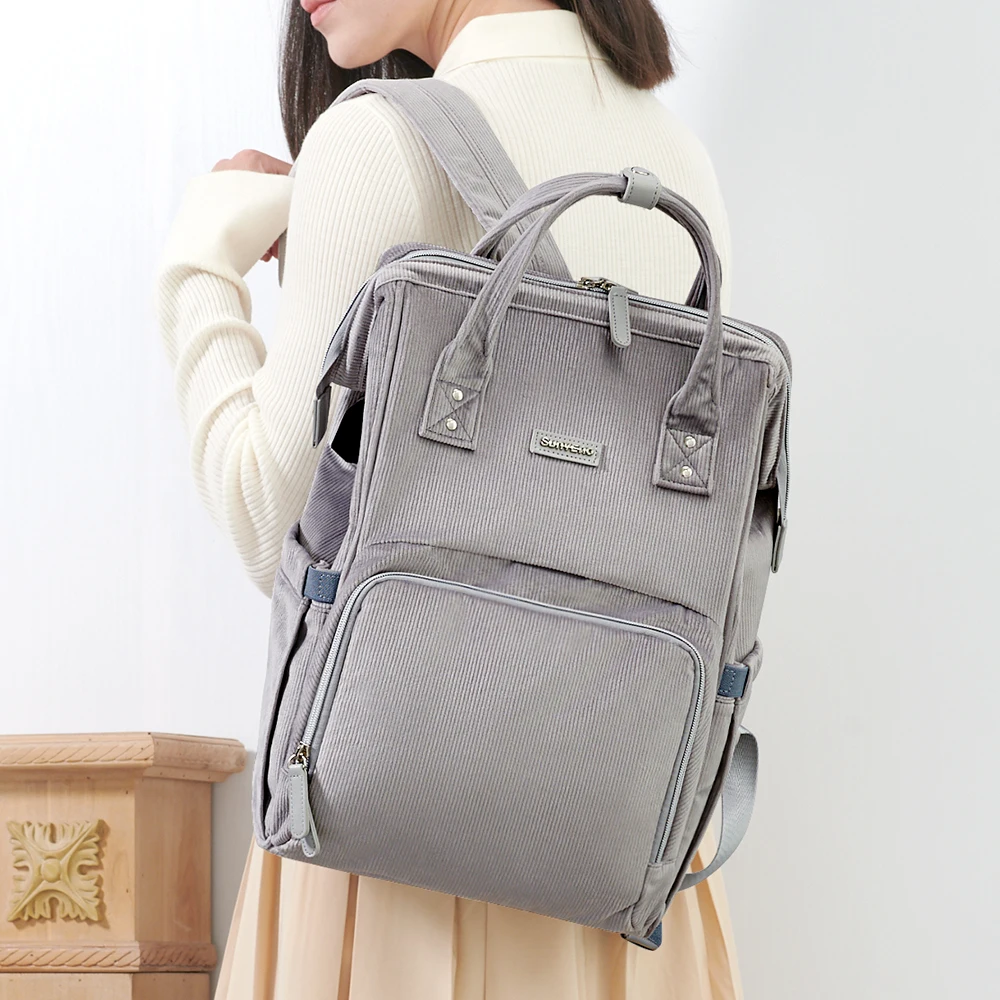 Sunveno Diaper Bag Backpack Fashion Baby Nappy Bag Travel Backpack Stroller Organizer Baby Care Bag for Mom Activity Gear