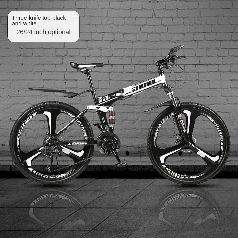 Wholesale easy carry folding bicycle 24/26 inch cheap foldable bicycle for adult Folding Mountain Bike