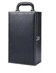 Custom leather wine box PU leather wine gift box  For Double Bottles Wine Case