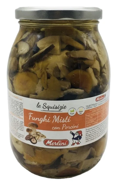 MUSHROOMS MIXED Wild and Coultivated Brc Ifs Sedex Made in Italy 1000g Brown 1 Kg Mixed Mushrooms with Porcini Dried