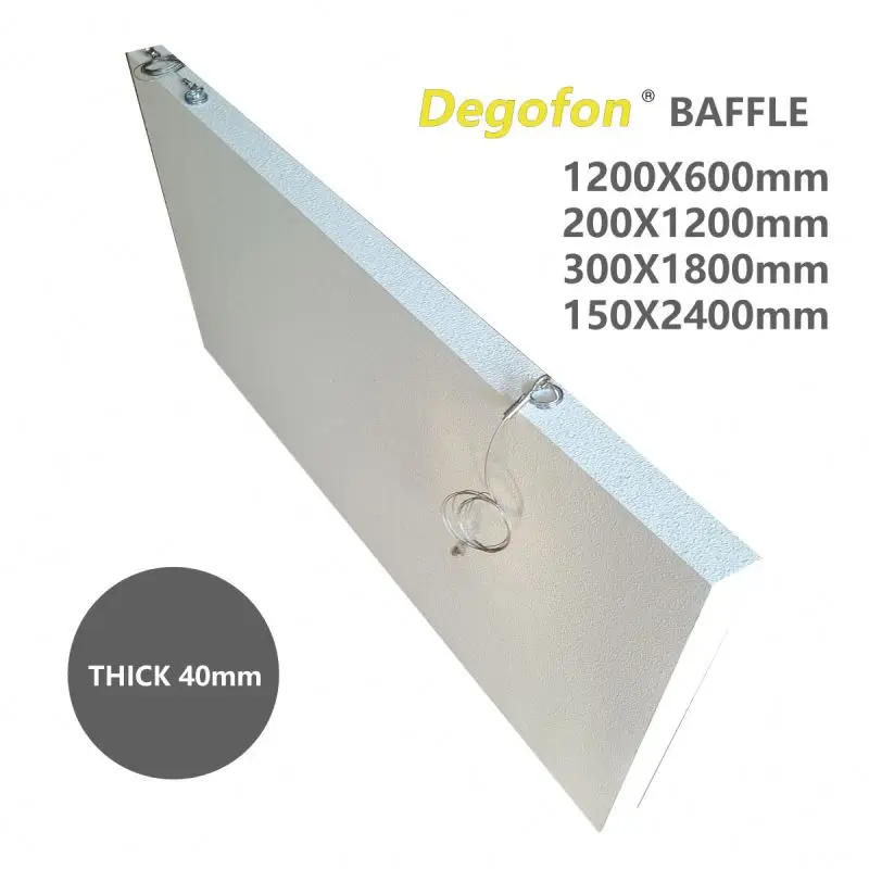 Baffle Beam Acoustic Panels Ceiling Glass Wool Mineral Vertical Hanging For Office Room 200x1200mm