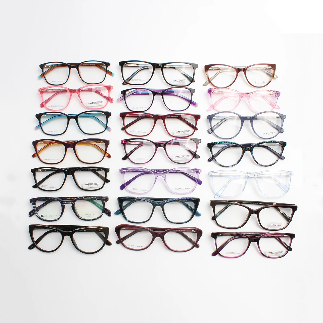 Assorted Ready Made Mixed Eyewear Stock Cheap Glasses Acetate Optical Eyeglasses Frames