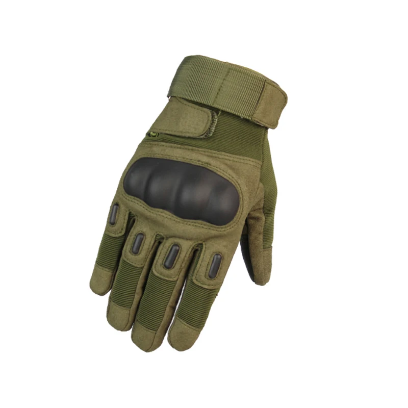 Verchoo Large Stock Army Green Touchscreen Training Combat Cycling Full Finger Hard Knuckle Fleece Tactical Winter Gloves
