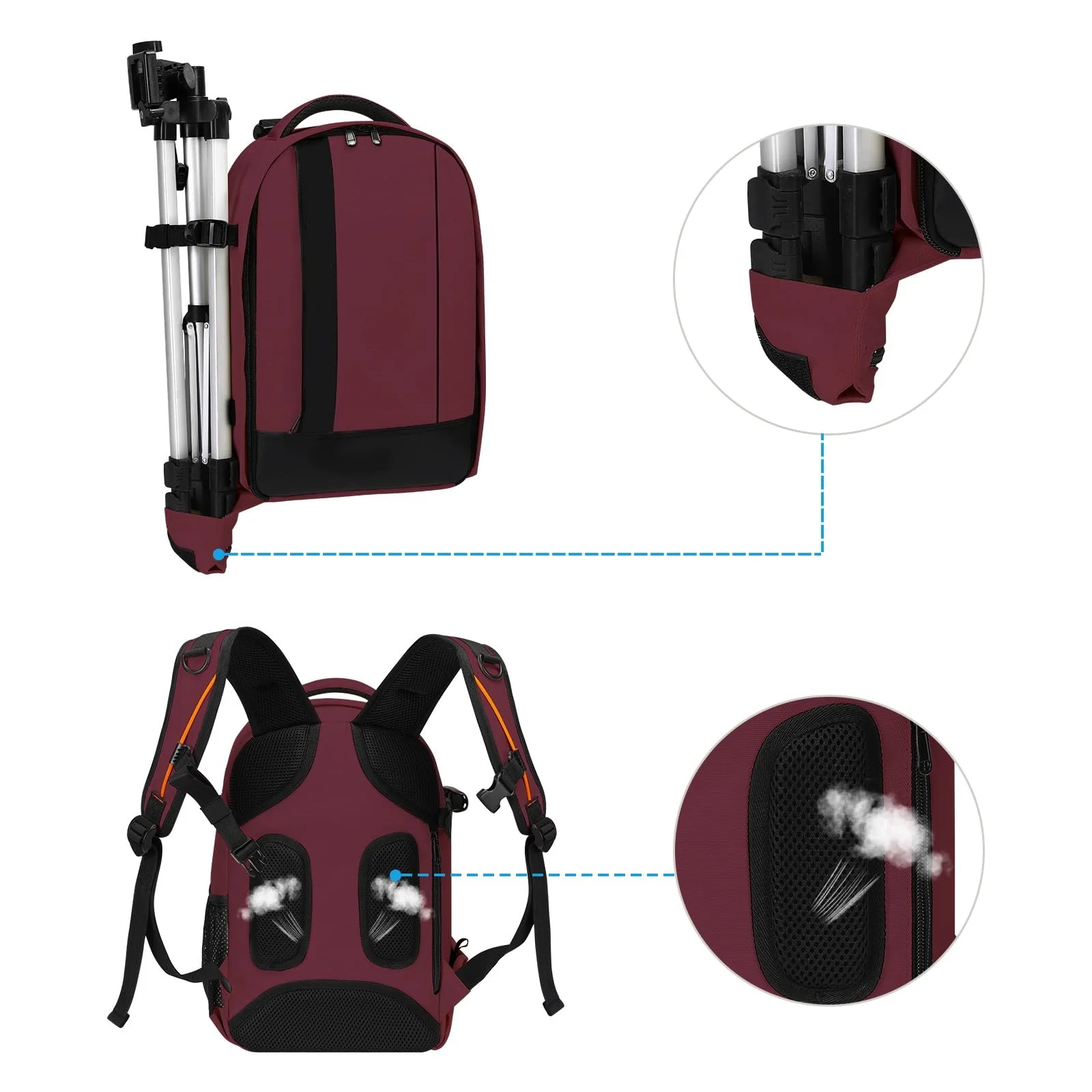 Винтажный модный рюкзак для камеры DSLR/SLR/беззеркальный чехол Профессиональный противоударный фотографии сумки через плечо
