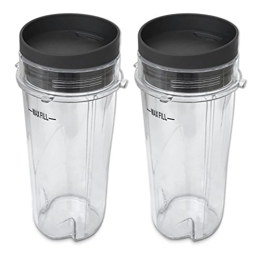 
OEM Plastic Accompanying Cup Set Blender Bottles Parts 16oz Cup With Lid 