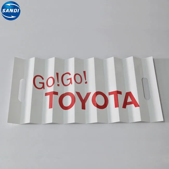 
Promotional custom full color printed fan paper folding hand clapper 