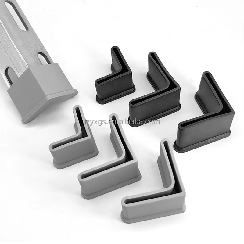 L Shape Furniture Angle Rubber Foot Pad Leg Protector/Anti Slip Triangle Foot Caps for Metal Leg/Bed Frame Rubber Feet CoversPop