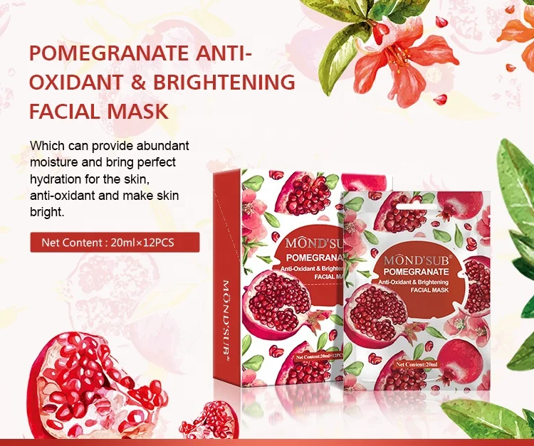 Mascarillas Skin Care Hydrating Moisturize Beauty Brightening Face Wholesale Sheet Cosmetic Whiten Facial Mask