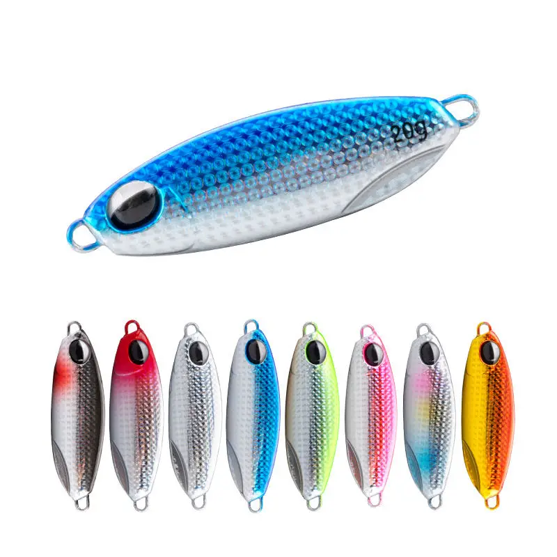 Metal Jig 10g 15g 20g 25g 30g 40g Fishing Lure Assist Jigging Hook Lures Pesca Mar Slow Pitch Jig
