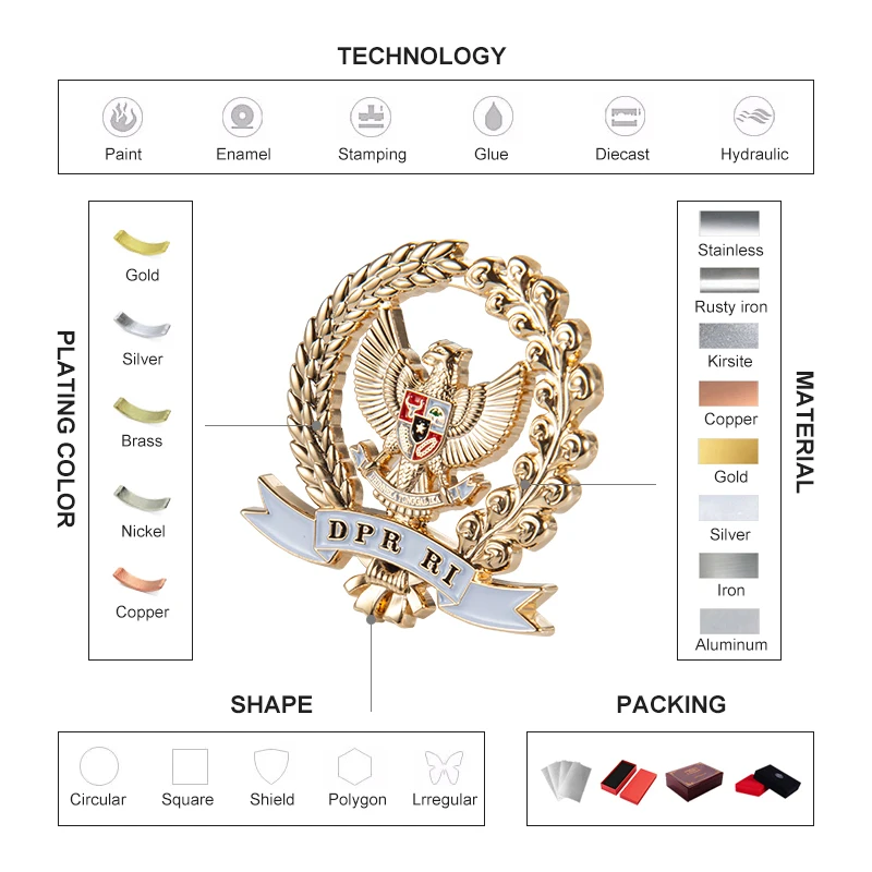 Wholesale Free Design Customized Corporate Pins Soft Hard Enamel Colored Smooth Metal Logo Badges Brooch Pin For Caps