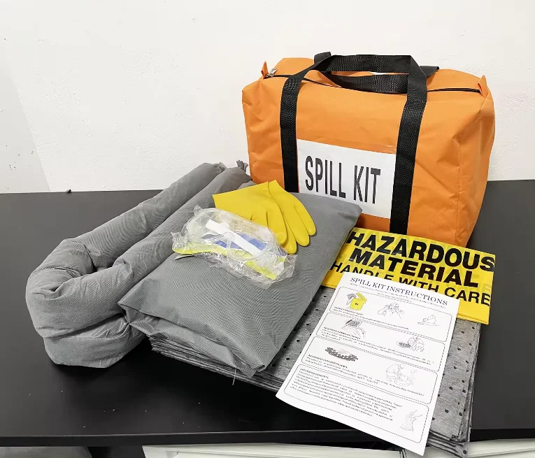 JUNENG Universal Spill Kits Contain Oil Absorbent Mat Pillows Socks for Oil Spill Clean Up Quickly Absorb