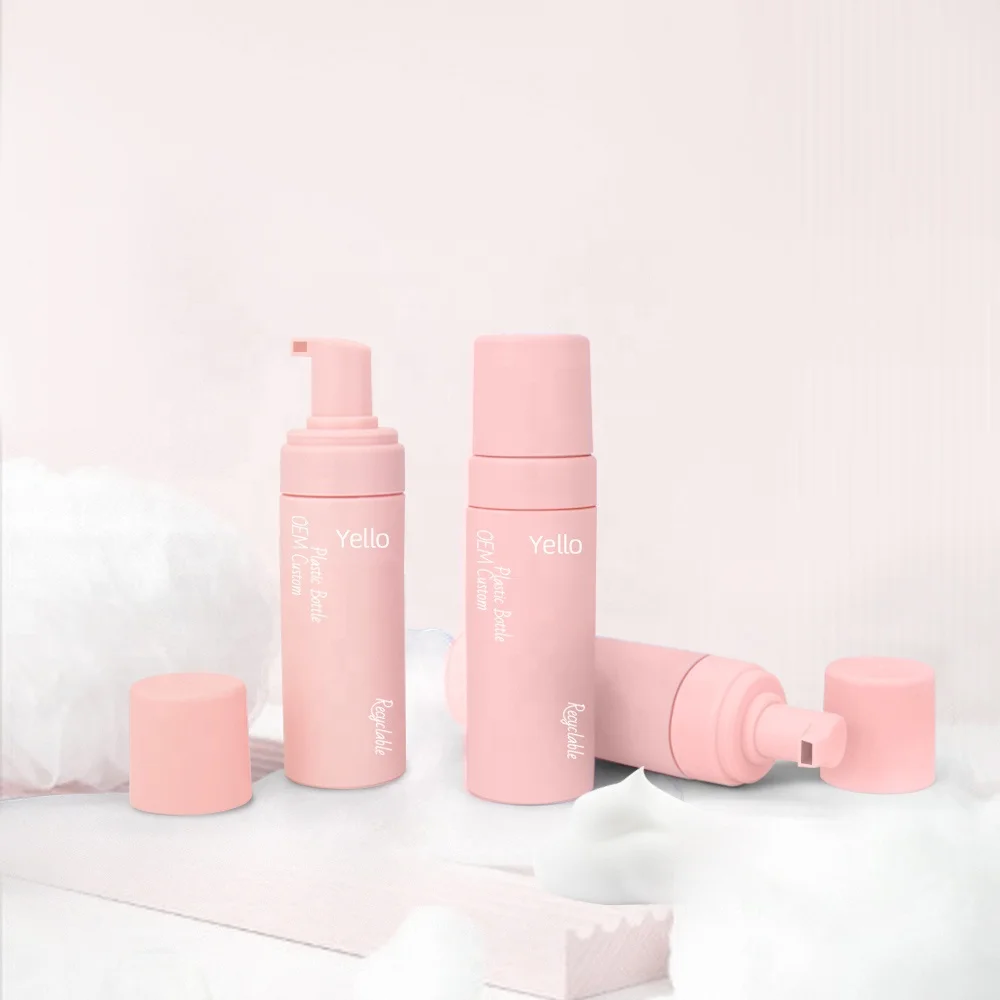 Empty Skincare Facial Cleanser Bottles Packaging 150Ml Matte Cosmetic Plastic Foam Soap Dispenser Foam Pump Bottle  Luxury