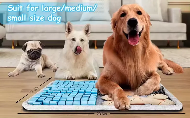 Dog Snuffle Mat 4 in 1 High Quality Pet Feeding Snuffle Mat Slow Food Sniffing Training Mats for Dogs Interactive Dog Toys