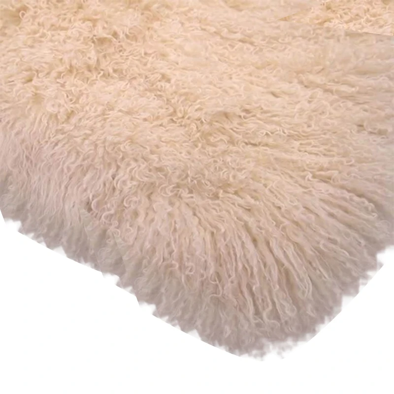 Factory Direct Sale Real Animal Fur Plate Goat Fur Mongolian Sheep Fur Plate