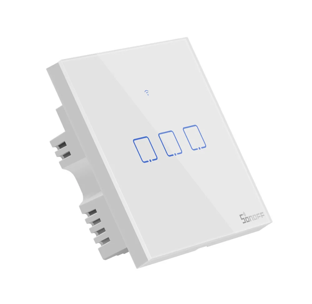 Original SONOFF T1 UK 1Gang WiFi RF App Remote Control Wall Light Smart Switch Works with Voice Control