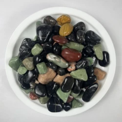 wholesale decorative color rocks epoxy pebbles granite cobblestone gravel pebbles stones for Park yard