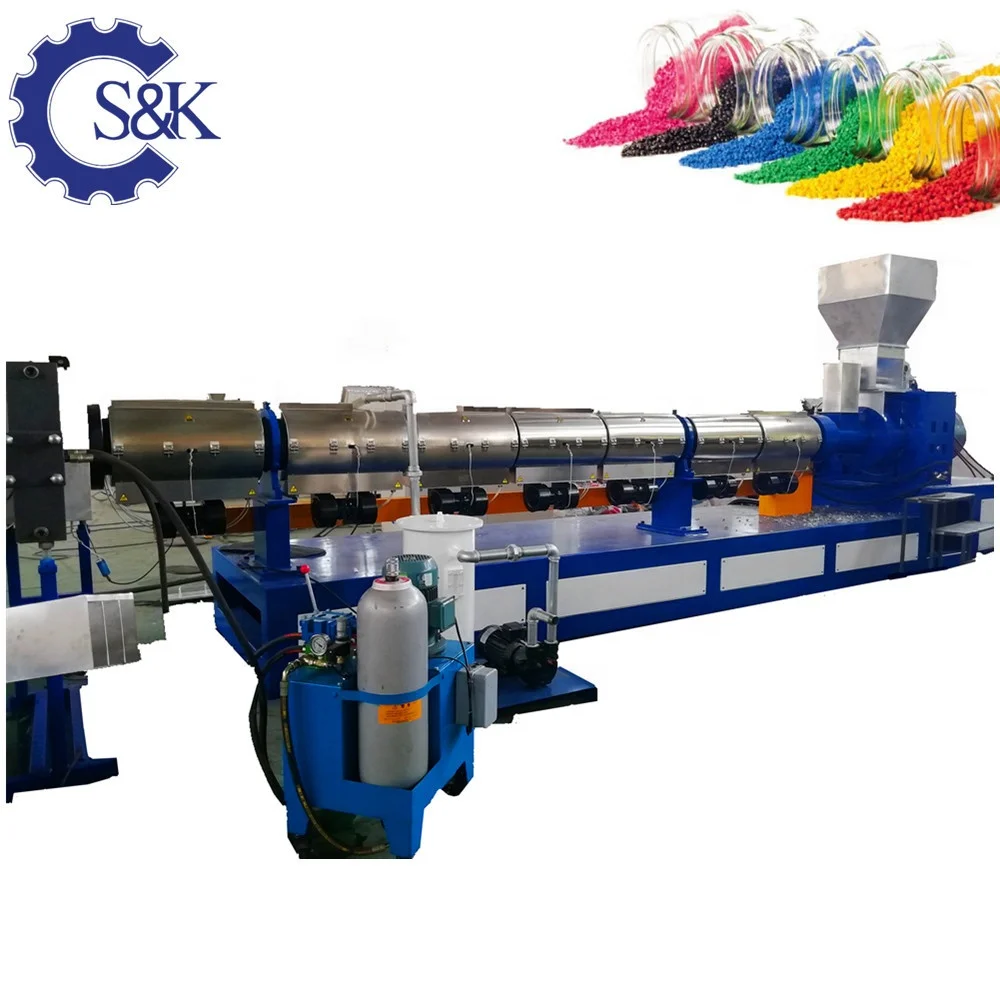 plastic polymers recycling granulating extruders  for PE/Polyethylene Films bags extrusion machine