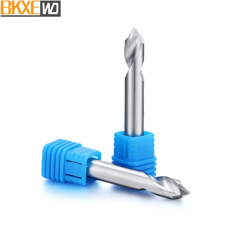 BKXE High Quality Tungsten Carbide 2 Flute CNC Drill Bit Nc Spot Product for Aluminium
